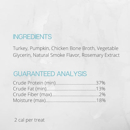Farmland Traditions Tiny Loves Jerky Trainer Treats for Dogs w/Bone Broth (Turkey & Pumpkin, 6 oz.)