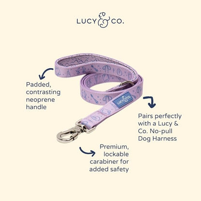 Lucy & Co. Magnificent Mermaid Pearl Dog Leash, Durable Matching Dog Lead with Heavy Duty Hardware, Small
