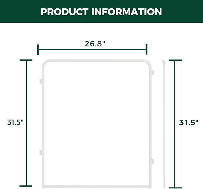 FXW AuraSpace Pro Acrylic & Wire Mesh Indoor Dog Playpen, 32" Height 2 Acrylic Panels Metal Dog Pen for Small and Medium Dogs, White│Patented