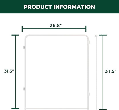 FXW AuraSpace Pro Acrylic & Wire Mesh Indoor Dog Playpen, 32" Height 2 Acrylic Panels Metal Dog Pen for Small and Medium Dogs, White│Patented