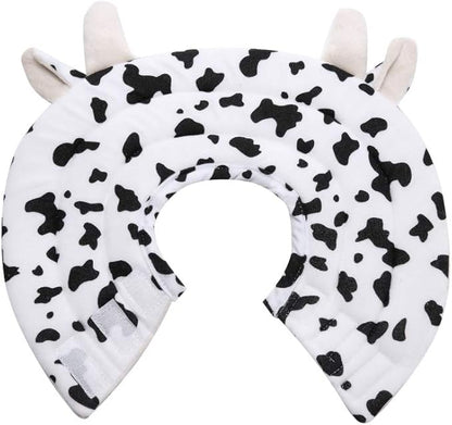 Pet Recovery Collar,Dog Protective E-Collar Soft Dog Cone Breathable Secure Lovely Collar for Puppy Small Medium Dogs (L-Neck: 38-41cm, Cow)