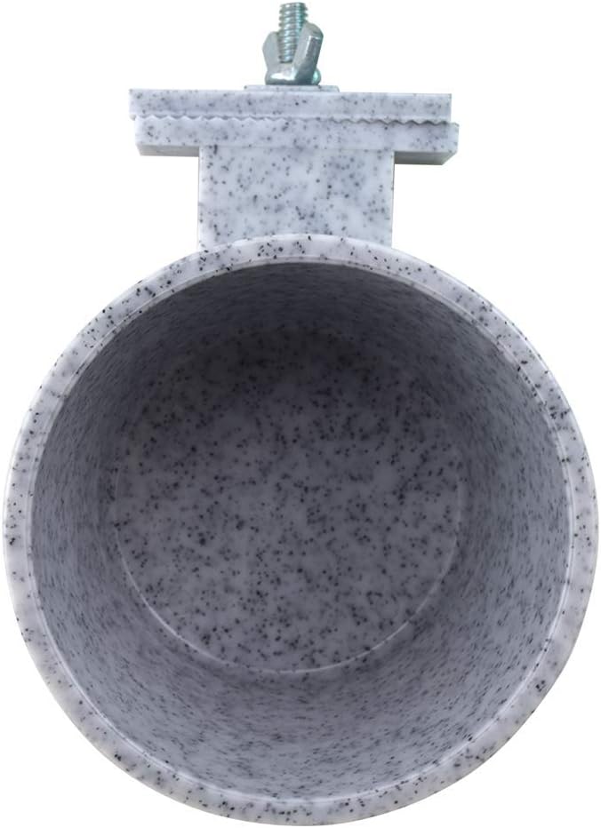 Lixit Kennel Cage Water Bowl Hanging - Non Spill Dog Crate Bowls - Durable Crate Water Bowl for Pets - Securely Attaches to Cage for Convenient Feeding and Drinking (10oz, Granite)