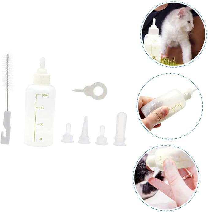 BESPORTBLE 1set Pet Feeding Bottles Set Cat Feeding Bottle for Kitten Milk Kitten for Nursing Small Nursing Pet Supply