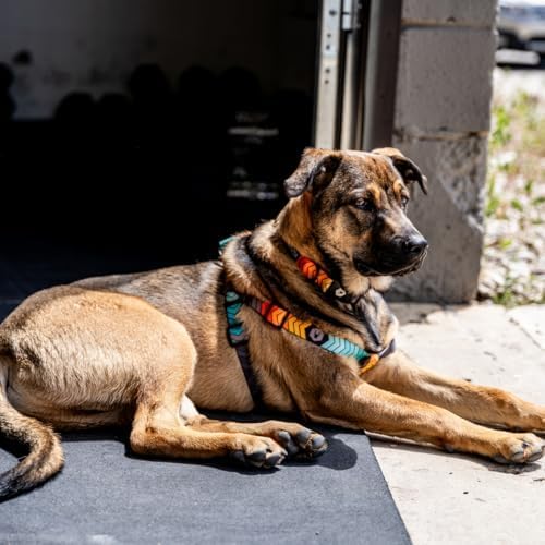 Wolfgang Heavy Duty Adjustable Dog Harness, Pull-Tested to Over 800 lbs for Walking & Training, ChevTech Print, Large
