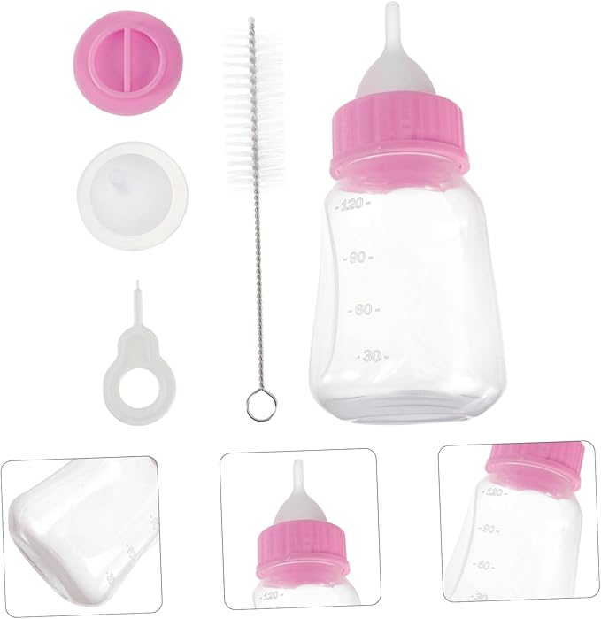 Kisangel 1set Cat and Dog Nursing Bottle Portable Bite-Resistant Pet Feeder Chic Design Lightweight Milk Feeder for Kittens and Puppies Feeding Kit for Small Pets