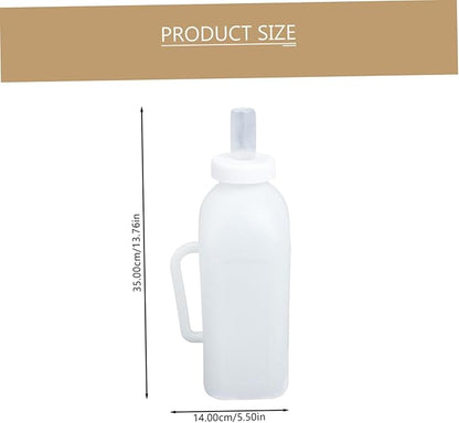 POPETPOP Kitten Replacement Milk Bottle Calf Milk Feeder Handle Portable Calf Nursing Bottle for Animal Feeding