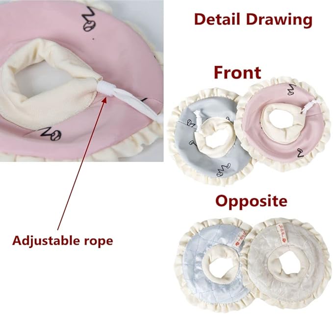 Adjustable Guinea Pig Cone Pet Recovery Collar,Soft Pet Recovery Collar for Rabbits/Chinchilla/Kittens After Surgery Wound Healing,Elizabeth Neck E-Collar for Small Animals (S)