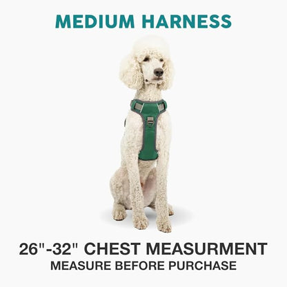 Embark Adventure Medium Dog Harness – No-Pull, Reflective Trim, Military-Grade Nylon, Front Clip with Gel-Lined Handle