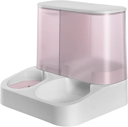 Practical Dog Water Food Bowl Water Dispenser For Pet For Cat Lovely 2 In 1 Dog Feeder Food Container Bowl Pet Waterer Feeder