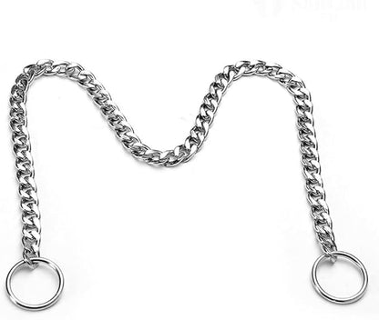 Dog Chain Collars Slip P Chain Metal Link Dog Collar Training Heavy Duty Martingale Puppy Collar for XS Small Medium Large Big XL Breed Dogs (Silver, XS)
