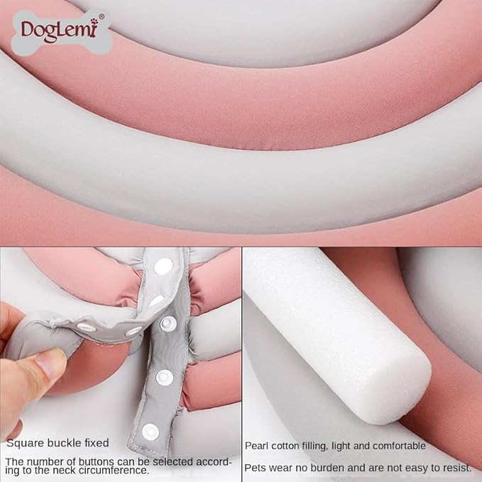 Dog Cone Collar, Inflatable Dog Neck Donut Collar Alternative After Surgery, Soft Protective Recovery Cone for Small Medium Large Dogs and Cats Puppies - Alternative Collar (Blue,XXL)