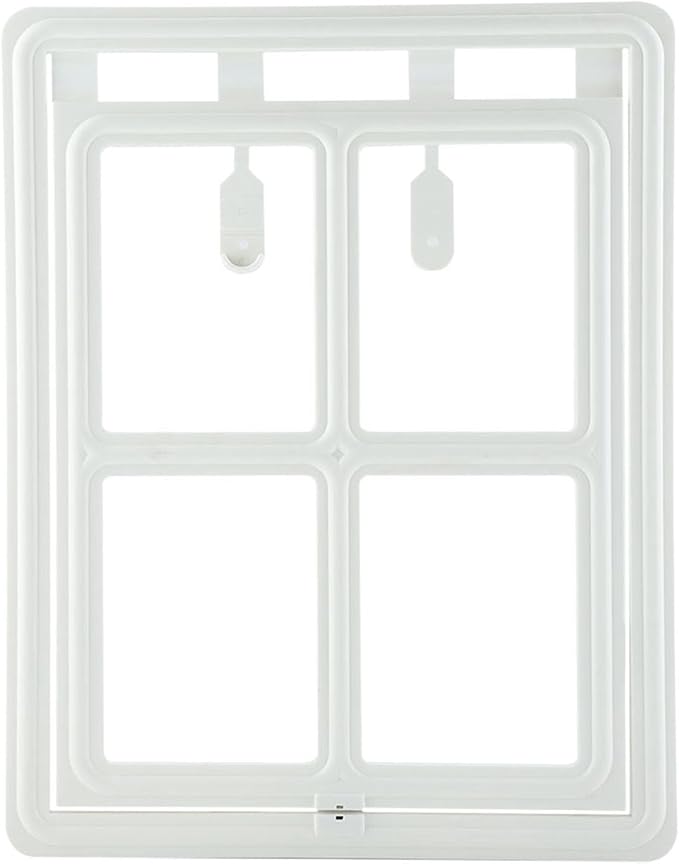 Acouto Screen Fit Pet Door Plastic Pet Dog Puppy Door Locking Safe Flap Screen Window Gate Doors, & Ramps (XL Font)