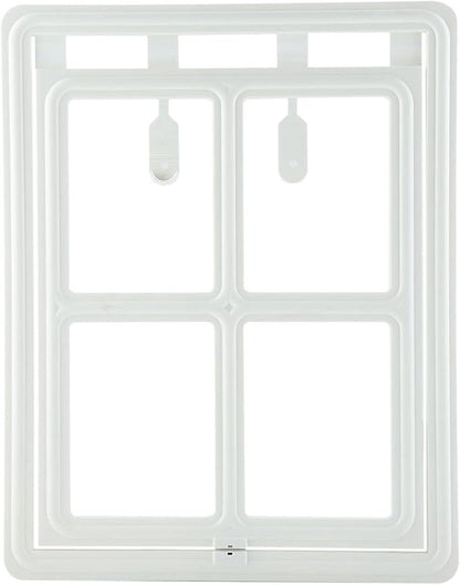 Acouto Screen Fit Pet Door Plastic Pet Dog Puppy Door Locking Safe Flap Screen Window Gate Doors, & Ramps (XL Font)