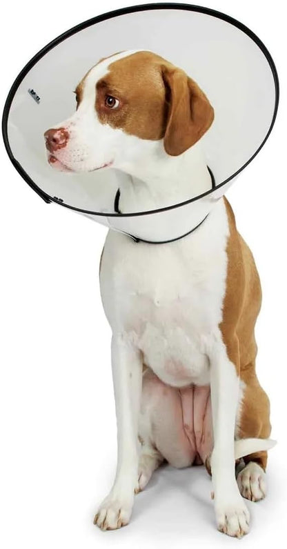 Elizabethan Dog and Cat Collars Recovery Vet Chewing Healthy Behavior Cone of Shame (Clear, XLarge - Fits 18" to 23.5" Necks)