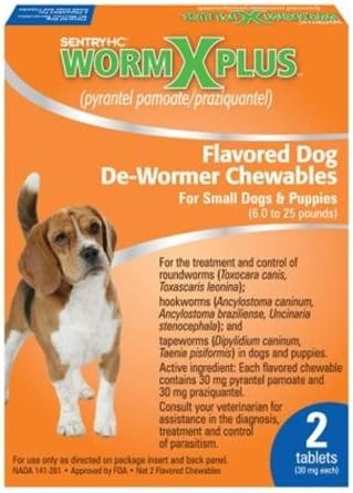 Sergeants Pet Care Prod 17603 De-Wormer, For Small Dogs, 2-Ct. Pet Grooming/Remedies