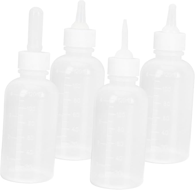 4pcs Reusable Pet Feeding Bottles Cat Milk Bottle Dog Puppy Kitten Nursin Kit