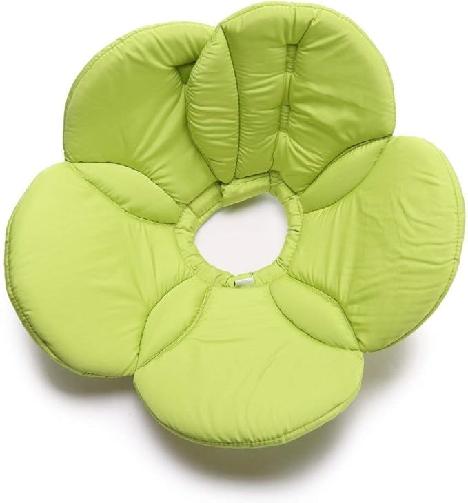 Dogs Cats Medical Grooming Pet E-Collar Recovery Remedy Protective Dog Lick Caught Soft Sponge Adjustable Postoperative Kit for Small and Medium Dog (Green, L (neck's Girth 12.6" to 13.3"))