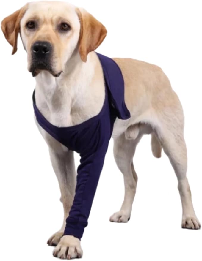 Xqpetlihai Dog Sleeves for Licking Dog Knee Brace After Surgery Wear for Dogs Abrasion Resistant Dog Recovery Sleeve for Dogs Cone Collar Alternative(XXXL)
