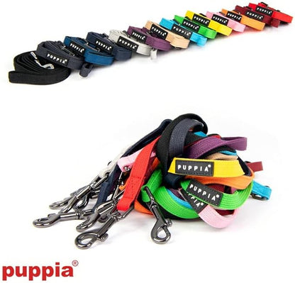 Puppia Two Tone Dog Lead Strong Durable Comfortable Grip Walking Training Leash for Small & Medium Dog, LT.Grey, Large