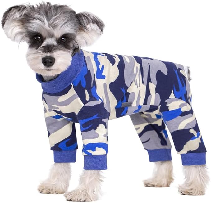 Dog Surgery Recovery Suit, Dog Onesie for Surgery Female Male Dogs, Dogs Pajamas Long Sleeve, Small Dogs Onesie, Abdominal Wound Bandages Surgical Suit, Cat Recovery Suit for Shedding Skin Disease