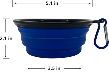 Collapsible Dog Bowl, 6 Pack, Portable, Safe, Reusable, Suitable for Indoor and Outdoor Use