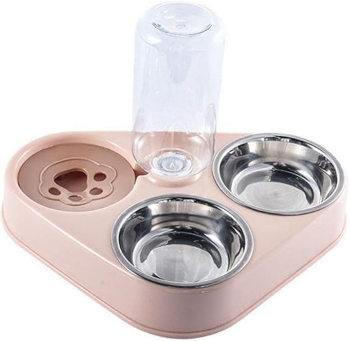 Dog Bowls Eco-Friendly Non-Skid Cat Bowls Pet Supplies Water Dispenser Dog Cage Accessory Pet Feeding Feeder Dog Supplies(Pink)