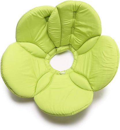 Soft Dog Cone for Small Dogs Flower Dog Cone Collar Adjustable Surgery Recovery Collar for Dogs Frog, Cow, Elephant Pet Cones foe Dogs (Green Flower, M)