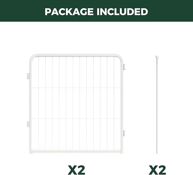 FXW AuraSpace Pro Acrylic & Wire Mesh Indoor Dog Playpen, 24" Height 2 Metal Panels Metal Dog Pen for Puppies & Small Dogs, White│Patented