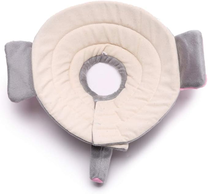 Pet Recovery Collar,Dog Protective E-Collar Soft Dog Cone Breathable Secure Lovely Collar for Puppy Small Medium Dogs (M-Neck: 35-38cm, Elephant)