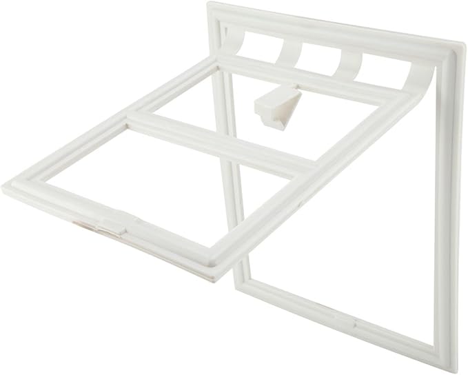 Acouto Screen Fit Pet Door Plastic Pet Dog Puppy Door Locking Safe Flap Screen Window Gate Doors, & Ramps (L Japanese Font)