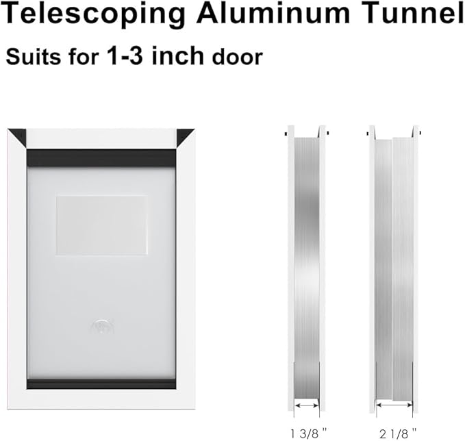 Rescumascer Aluminum XL Dog Door for Door, Dog Door with Two Sliding Lock Panels for Extreme Weather, Pet Door for Dogs up to 220lbs