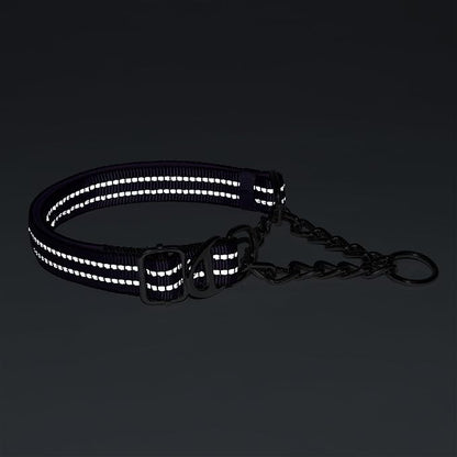 Martingale Collar with Chain，Stainless Steel Chain for Dogs, No Pull Slip Cinch Choker Choke Collar Training Heavy Duty Dog Collar for Small Medium Large Pet Boy Male Dog