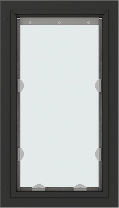 Liberty Pet Door for Doors | Clear Vinyl Dog & Cat Flap for Interior & Exterior Doors | Durable Rust-Free Aluminum Frame | Black, XL, Single Flap