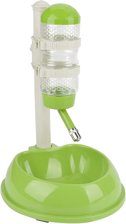 KIMISS Adjustable Dog Bowl Food Dispenser Drinking Bowl Feeder for Pets Cats Dogs Blue Professional Accessories for Use (Green)