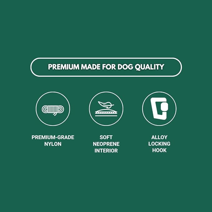 Spark Paws Premium Dog Leash & Poop Bag Set - Heavy-Duty Alloy Hook for Strong Pulling Breeds - Comfortable, Durable & Secure - Green