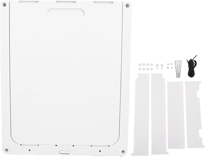 Focket Dog Door, High Strength Large Dog Door Weatherproof Pet with Transparent Flap for Stairs Doorways House (L)