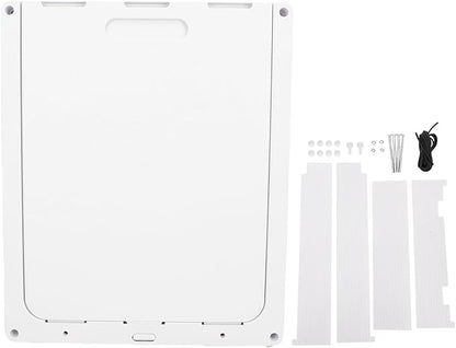 Focket Dog Door, High Strength Large Dog Door Weatherproof Pet with Transparent Flap for Stairs Doorways House (L)