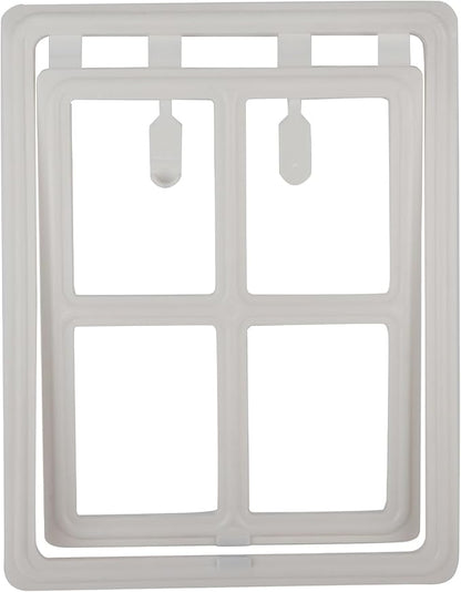 Acouto Screen Fit Pet Door Plastic Pet Dog Puppy Door Locking Safe Flap Screen Window Gate Doors, & Ramps (XL Font)