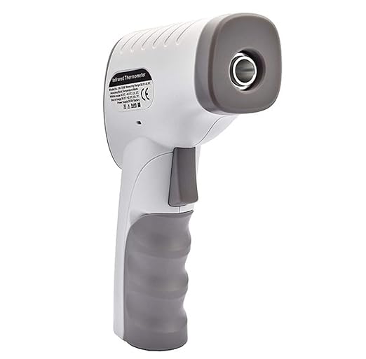CLOC Non-Contact Infrared Thermometer SK-T008 - Both for Body and Object - Test Celsius & Fahrenheit - Battery Included - White.