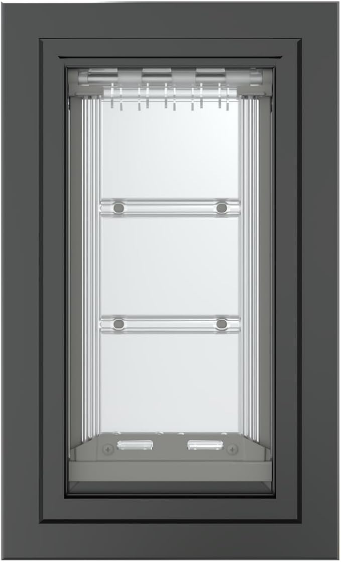 Endura Flap Pet Door for Walls in Black | Energy-Efficient Single Flap Design for Wall Installations | All-Weather Protection with All-Metal Telescoping Tunnel | Black, Small, Single Flap