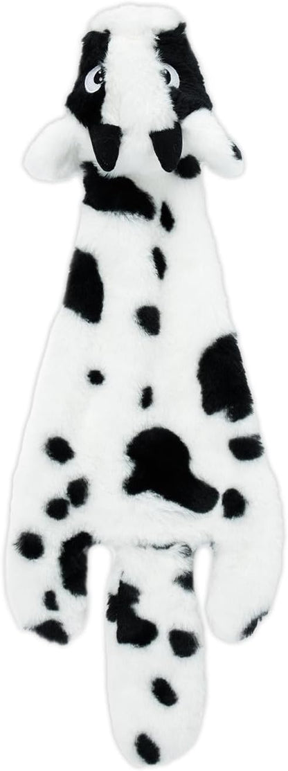 Best Pet Supplies Squeaky Dog Toys with Soft Durable Fabric for Small, Medium and Large Pets Interactive Toy for Indoor Play, Supports Active Biting and Play - Cow, Large