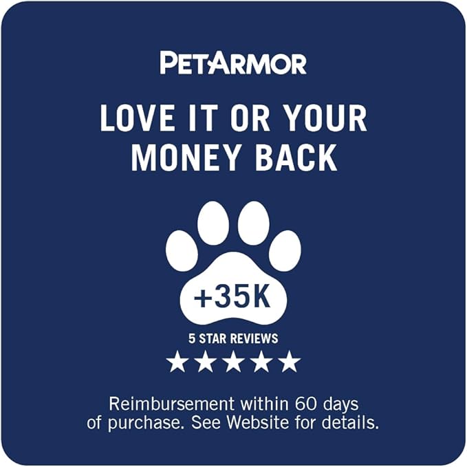 PetArmor Plus Flea and Tick Prevention for Dogs, Small Dog Flea and Tick Treatment, 12 Doses, Waterproof Topical, Fast Acting (5-22 lbs)