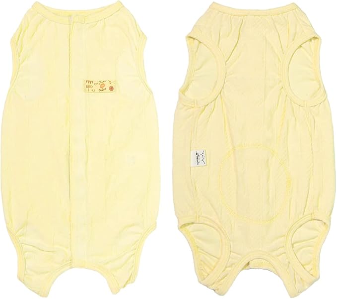 Recovery Suit for Dog After Surgery Cut Pet Recovery Shirt Dog Abdominal Wounds Bandages,Wound Protective Dog OneSize for Surgery Female Dog Vest Prevent Licking,Substitute E-Collar（RSS08-Vyellow-M）