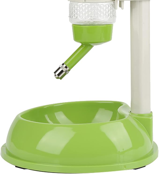 KIMISS Adjustable Dog Bowl Food Dispenser Drinking Bowl Feeder for Pets Cats Dogs Blue Professional Accessories for Use (Green)