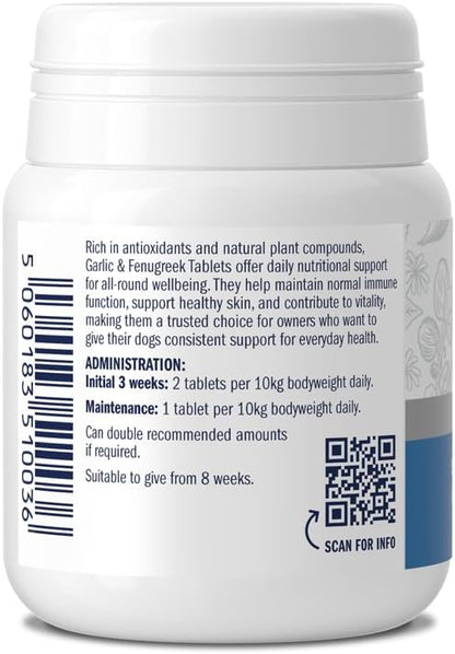 Dorwest Herbs Garlic And Fenugreek Tablets For Dogs And Cats 100 Tablets