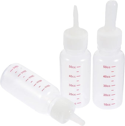 3pcs Pet Bottle Plastic Bottle Plastic Feeding Kitten Accessory Small Feeding Portable Nurser Milk Rabbit Supply