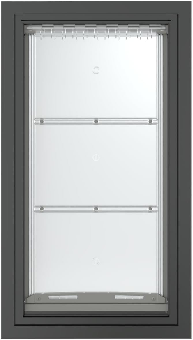 Endura Flap Pet Door for Walls in Black | Energy-Efficient Single Flap Design for Wall Installations | All-Weather Protection with All-Metal Telescoping Tunnel | Black, XL, Single Flap