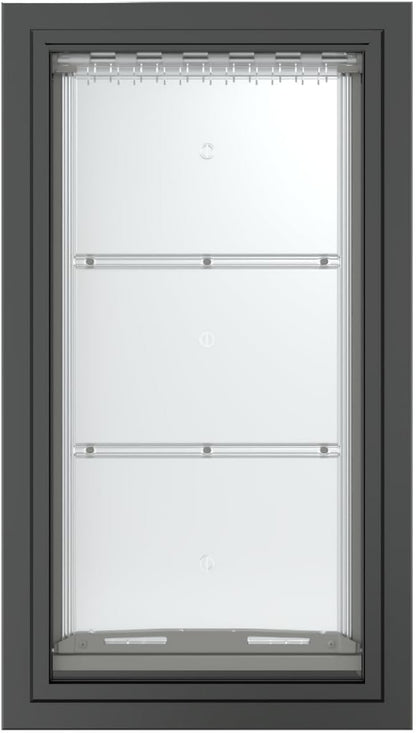 Endura Flap Pet Door for Walls in Black | Energy-Efficient Single Flap Design for Wall Installations | All-Weather Protection with All-Metal Telescoping Tunnel | Black, XL, Single Flap