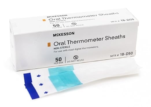 Mckesson Sheath for Oral Digital Thermometer - Box of 50 - Model 18D50 by Mckesson