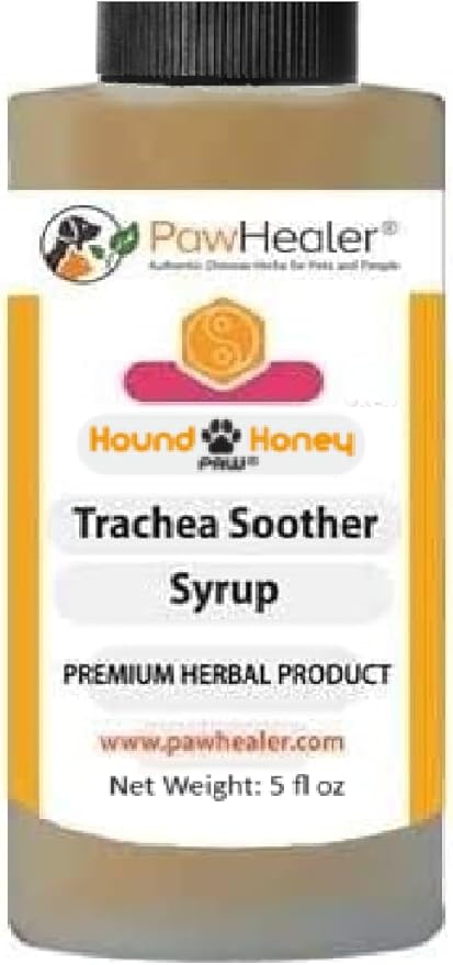 PawHealer Hound Honey: Trachea Soother Syrup - 150 ml (5 fl oz) - Natural Herbal Remedy for Symptoms of Collapsed Trachea - Tastes Good - Easy to Administer…